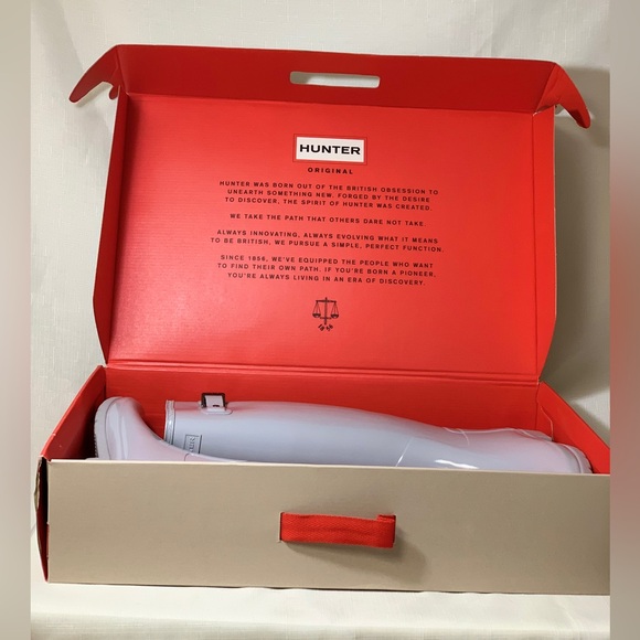 NWT Hunter Rain Boots Women 9 Gray Tall Gloss Rain Boots Galoshes Wellies Winter - Picture 8 of 14